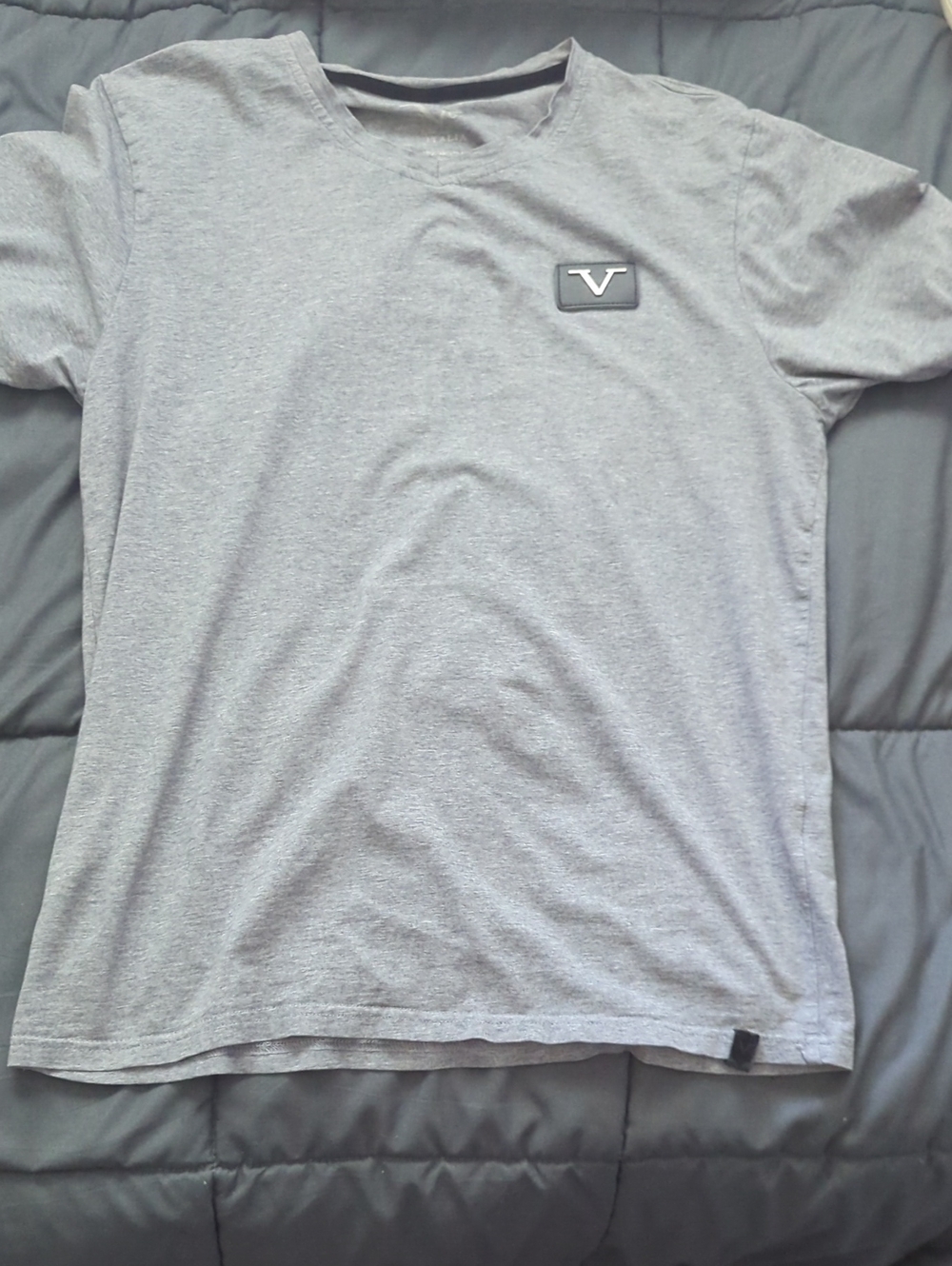 Authentic Versace 19v69 V Neck Gray Shirt Size M Italy